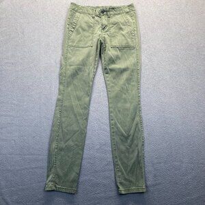 Cabi Pants Women Size 4 Olive Green The Quest Skinny Corduroy Cotton Stretch